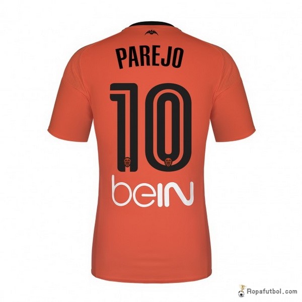 Camiseta Valencia Replica Tercera Ropa Parejo 2016/17 Naranja